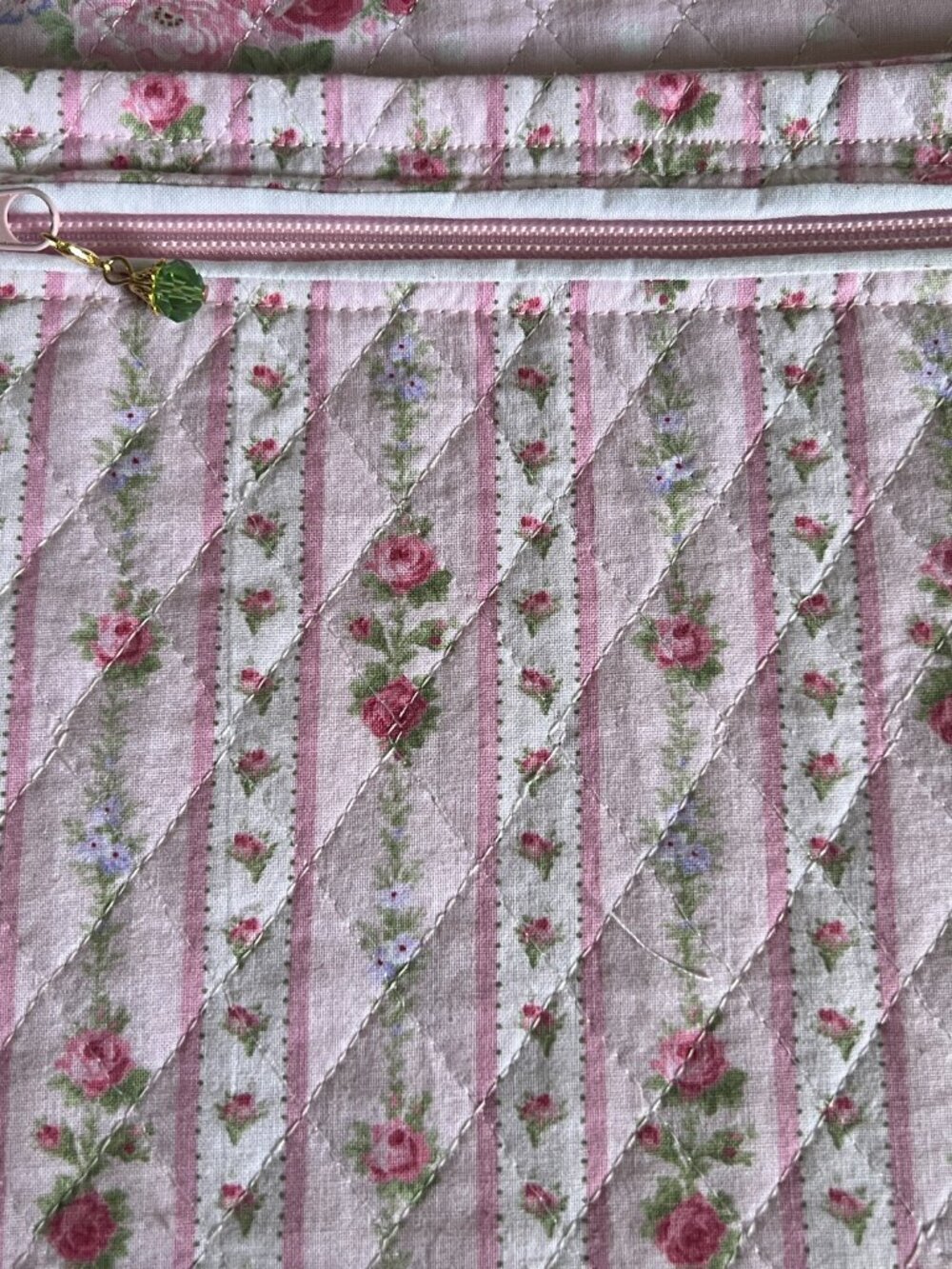 NWOT Handmade Quilted Large Book Sleeve, Dual Pockets, Fabric Bookmark - Picture 4 of 14